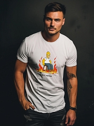 Мужская футболка Print011 Белая