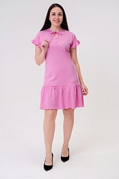 Платье женское из кулирки Чейси 2 / Розовый